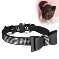 thumbnail image 4 of Collar Para Mascotas, Collar Para Mascotas De Microfibra Crystal Sparkle Pet Supply Pet Rhinestone Collar Durabilidad Ampliamente Utilizado Bowknot Doble Para El Hogar Para Hombre Amonsee Negro S, 4 of 8