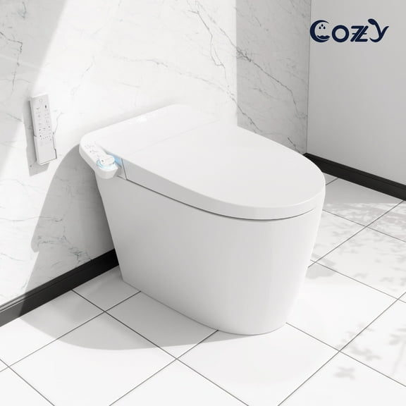 Smart Toilet with Auto Open & Flush, Heated Seat, Bidet Wash, Warm Dryer, Instant Heating, Remote Control, Self-Cleaning Nozzle, IPX4 Waterproof  STWH08