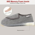 thumbnail image 2 of LongBay Women's Adjustable Diabetic Slippers Memory Foam Arthritis Edema Fuzzy House Shoes, 2 of 6