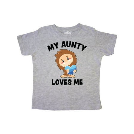 

Inktastic Cute Bigfoot My Aunty Loves Me Gift Toddler Boy Girl T-Shirt