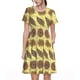 thumbnail image 1 of Fotbe Bohemia Vestido Largo de Moda para Mujer, Vestido Tipo Camiseta con Manga Corta y Estilo Casual a Rayas y Bloques de Color, 1 of 6