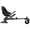 Black + Steel, variant on Hoverboard Go Kart Attachment for 6.5-10 Inch Hoverboards, Dual Shock Absorber Adjustable Frame, Hover Cart Seat for Family Fun, Black