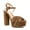 Coffee, variant on XYD Women Open Round Toe Ankle Strap Sandals Platform Block Chunky High Heels Cocktail Party Dressy Shoes Size 7 Black
