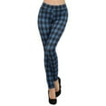 thumbnail image 3 of Women Ultra Soft Printed Plaid Yoga Leggings, Blue - Golf Plaid, Medium, 3 of 4