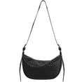 thumbnail image 2 of Gustave Crescent Shoulder Bag Crossbody Purse for Women PU Leather Trendy Tote Handbag Hobo Satchel Underarm Bags with Adjustable Strap - Black, 2 of 9