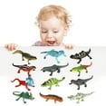 thumbnail image 3 of 12 Pcs Figurines d'Animaux Réalistes à Soigner avec des Figurines pour Fournitures de Fête de Collection Lizard, 3 of 9