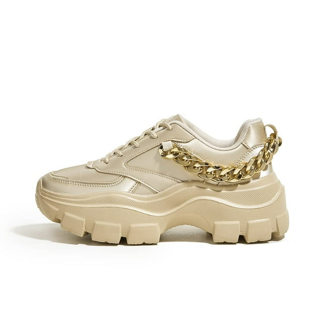 Zapatillas LUCKY STEP para mujer, con plataforma gruesa, color Dad