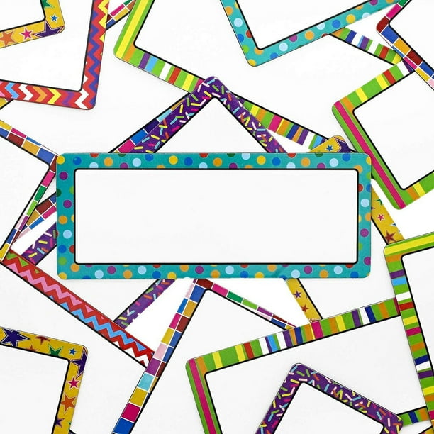 Juvale 36Pack Dry Erase Name Tag Plates, Classroom Labels