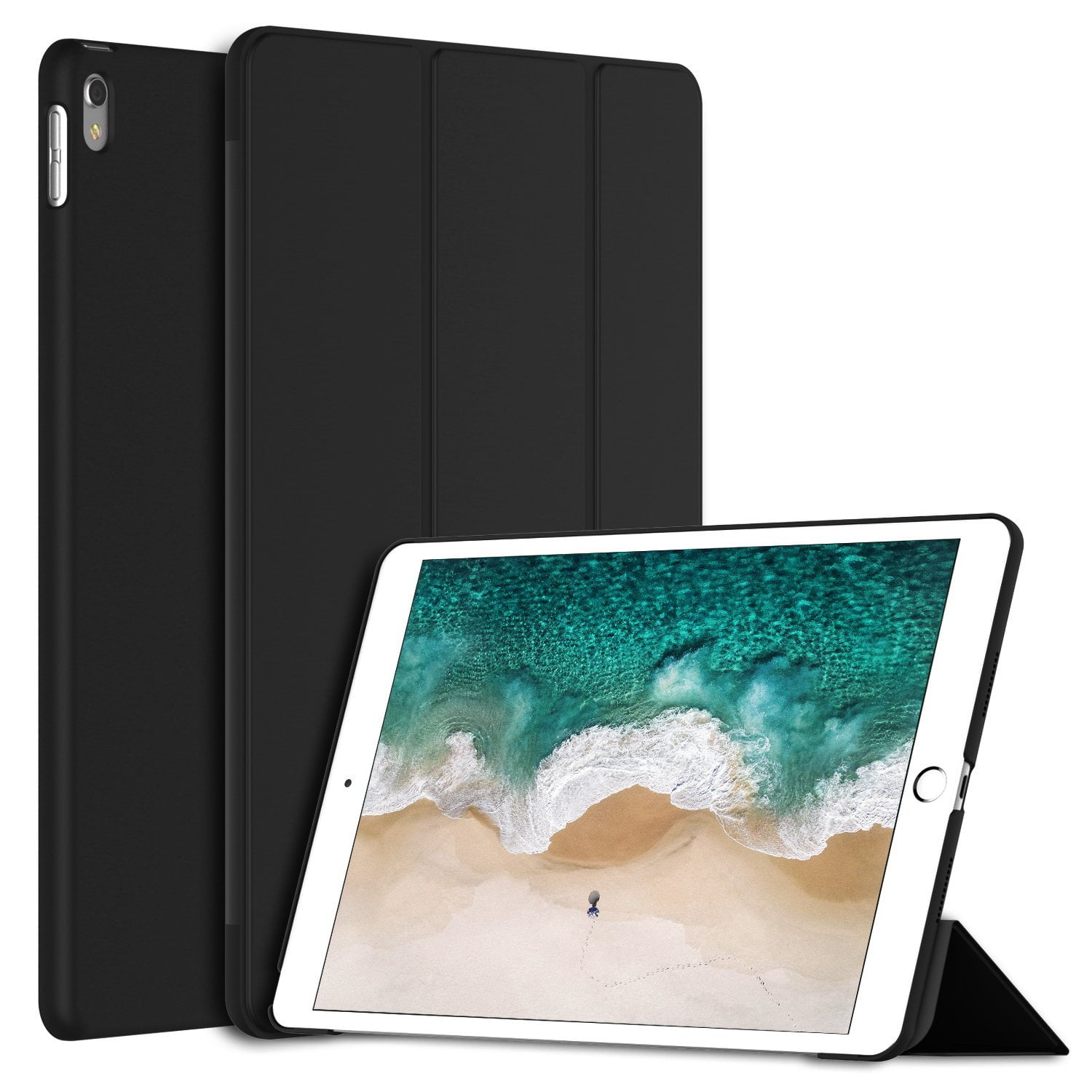 iPad Pro 10.5 Case, SuprJETech Case Cover for the New Apple iPad Pro 10.5 Inch 2017 Model with Auto Sleep/Wake (Black)