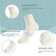 thumbnail image 2 of Women Thin Socks Bamboo Ankle Silky Quarter Anti Odor Casual Summer Socks 6 Pairs (Cream, US Size 3-7), 2 of 6