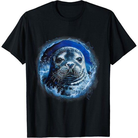 Sam Soft Seal Ocean Sea Seal Motif Sea Ocean Animal Mammal T-Shirt