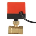 thumbnail image 1 of 25mm Internal Thread 2Way Motorized Ball Valve, Flexible Wiring DC12V G3/4 Brass Ball Valve, For Fan Coil Water Control System, 1 of 8