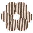 thumbnail image 2 of Haosy Set of 6 Drink Woven Coaster with Holder Heat Resistant Non-Slip Bar Coasters 4 Inches Dark Brown and White Striped, 2 of 7