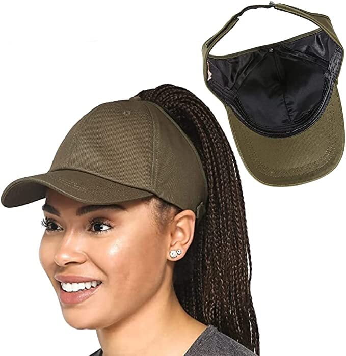 satin lined backless baseball cap