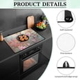 thumbnail image 6 of Renewold Ceramic Glass Stove Top Cover Stove Mat Stove Burner Cover Multipurpose Rubber Desk Saver Pad Washer Dryer Top Cover Range Cover for Counter Top, Hummingbird Floral, 6 of 7