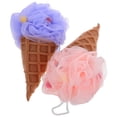 thumbnail image 2 of 2 esponjas de baño con forma de helado, accesorio exfoliante de ducha para mujer, suave, para el hogar y para viajes., 2 of 6