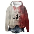 thumbnail image 2 of WREESH Women's Fashion Hoodies Casual Long Sleeve Sweatshirt Halloweens Bloodstain Print Top Red-D, 2 of 3