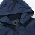 thumbnail image 6 of UVEASISHA Mens Waterproof Rain Jacket Slim Fit Long Sleeve Hooded Windbreaker Lightweight Outdoor Hiking Travel Raincoat with Zipper Pockets Lighten Sales of The Day Navy XXXXL, 6 of 8