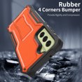 thumbnail image 3 of ExoGuard For Samsung Galaxy S21 FE Case, Phone Case with Screen Protector and Kickstand (Orange), 3 of 9