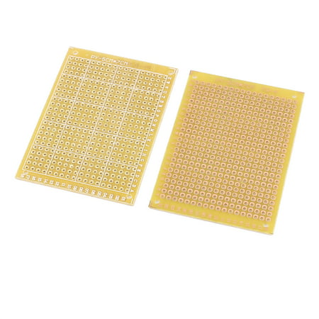 2pcs 7 x 5cm FR-4 Single Side Soldering Prototype PCB Circuit Universal (Best Soldering Temperature For Circuit Boards)
