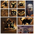 thumbnail image 3 of SHINOPUMP Halloween Luz De La Puerta Delantera , Signo De Bienvenida Fantasma Colgar La Etiqueta , Espeluznante Colgante Bruja Casa Embrujada Frente A La, 3 of 4