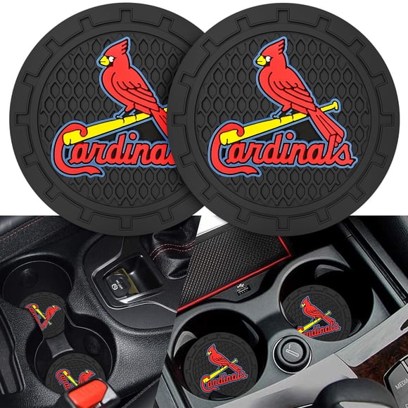 2 Posavasos Para Coche, Posavasos Para Coche, Posavasos Para Fanáticos Del Béisbol De Los Cardenales De San Luis, Soporte Antideslizante Para Bebidas Para Coche, Accesorios Interiores