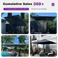 thumbnail image 3 of PURPLE LEAF OUTDOOR 10FT Cantilever Square Umbrella with Base - 360° Rotating Aluminum Offset Umbrella,Graphite Grey Waterproof Sun Shade for Patio, Poolside, Deck & Garden, 3 of 9