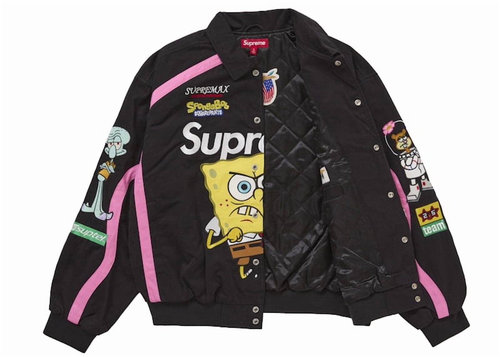 ジャケット・アウター Supreme SpongeBob SquarePants Jacket M Supreme x SpongeBob SquarePants Jeff Hamilton Racing Jacket