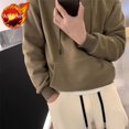 thumbnail image 3 of Sudadera con capucha para hombre, ropa de calle lisa, nueva sudadera, camisetas cálidas de invierno, sudadera con capucha holgada para hombre, oferta de bienvenida, sudadera sencilla de una pieza Emo, 3 of 5