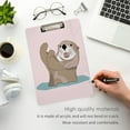 thumbnail image 2 of FMSHPON Cute Sea Otter Clipboard Hardboard Wood Nursing Clip Board and Pull for Standard A4 Letter 13x9 inches, 2 of 2