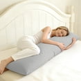 thumbnail image 2 of Lorviah Microfiber Body Pillow Cover - Ultra Soft Breathable 20"x54" Pillowcase with Envelope Closure - 1 Pack - Light Gray, 2 of 7