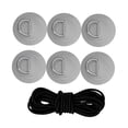 thumbnail image 2 of 6 Pieces D s PVC Patch/ Round D s Patch/ Deck Attachment /Tie Down D Pad /Deck Rigging for Dinghy /Paddleboard /Raft /Deck Gray, 2 of 9