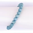 thumbnail image 3 of The Bead Chest Wood Stretch Bracelet, Light Blue - Stackable Beaded Jewelry, Unisex for Men & Women, 3 of 3