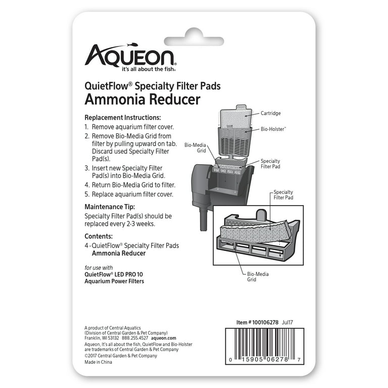 AQUEON SPECIALTY FILTER PAD - AMMONIA REDUCER AQUEON SPECIALTY FILTER PAD - AMMONIA REDUCER