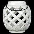 thumbnail image 2 of 13615 Ceramic Lantern With Metal Handle - Red, 2 of 2