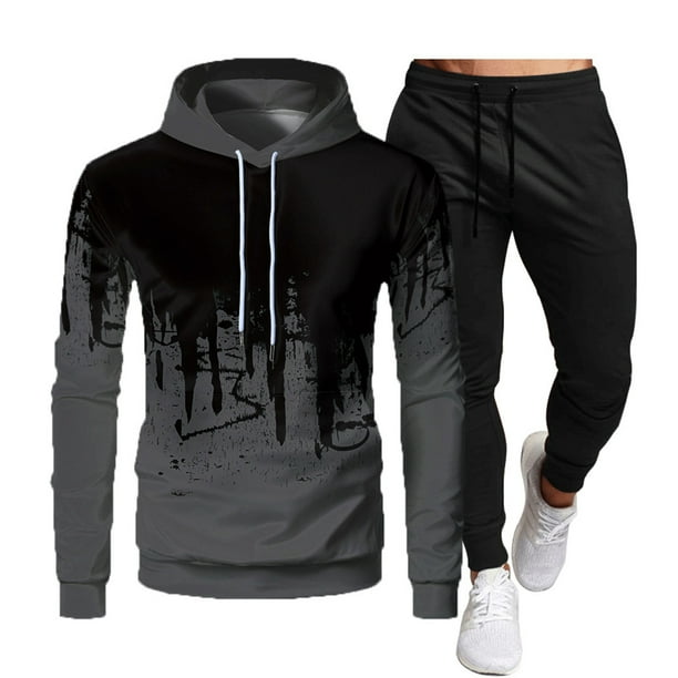 Conjunto deportivo con capucha y pantalón para hombre, color verde