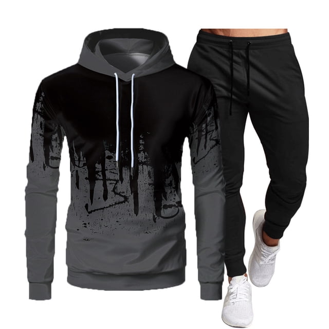 Conjunto deportivo con capucha y pantalón para hombre, color verde