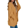 thumbnail image 6 of Long Sleeve Women's Open Front Batwing Fuzzy Knit Sweaters Chunky Cardigan, 6 of 7