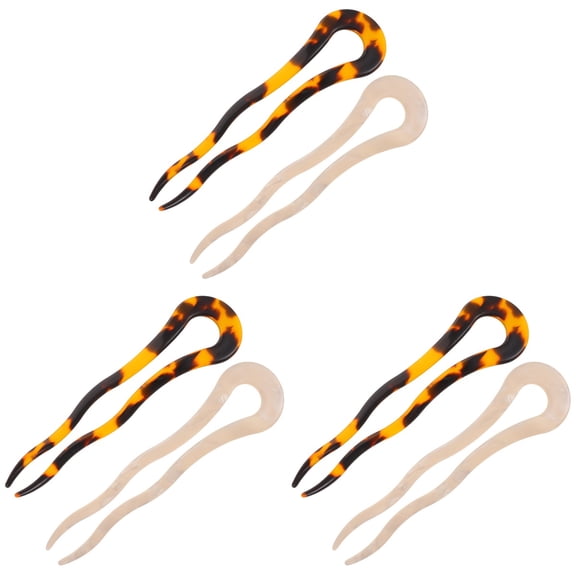 unbranded 6 pcs  U Pins Chignon Pins French Hairpins U-shaped Hair Pins Hair Styling Accessories