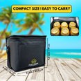 thumbnail image 4 of Outer Woods Insulated 6 Can Cooler Bag | Fits 6 x 500ml Beer Cans | Keep Cans Cool for up to 10 Hrs | with 2 Units of Ice Gel Packs (Black), 4 of 10