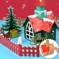 thumbnail image 3 of 1 Juego de casas de papel navideñas, varios tipos, casas de pintura DIY, 3 of 4