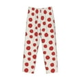 thumbnail image 6 of Uemuo Abstract Red Polka Dot Pattern Men's Wide Leg Palazzo Lounge Pants with Pockets Light Weight Loose Comfy Casual Pajama Pants-Medium, 6 of 9