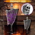thumbnail image 6 of Halloween Hanging Skull Ghost Decoration, LED Light Up Grim Reaper Ornament With Tattered Gauze Body For Porch Tree Yard Door Indoor Outdoor Party Hau*nted Hous Horror Scene Decor, 6 of 6