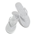 thumbnail image 4 of AMERTEER Women‘s Rhinestone Glitter Flat Slippers Slip on Sandals Beach Summer Flip Flops, 4 of 10