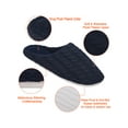 thumbnail image 2 of SHCKE Slippers for Men Indoor Outdoor Slip On Shoes Winter Warm Slippers Memory Foam Slippers Cozy Bedroom Slippers Navy Blue, 2 of 7