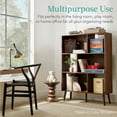 thumbnail image 5 of Best Choice Products 3-Tier Mid-Century Modern Wooden Bookcase w/ Removable Back Panels, Offset Pine Legs - Brown, 5 of 8