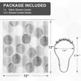 thumbnail image 2 of Grey Shower Curtain, Washable Cloth Gray Dots Shower Curtain Sets with 12 Metal Shower Curtain Hooks, Rustic Waterproof Farmhouse Fabric Shower Curtains for Bathroom Decor, 72x72 Inches, 2 of 6