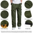 thumbnail image 3 of TRGPSG Men's Cargo Pants Multi-Pocket Casual Fleece Regular Work Pants, 3 of 5