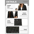 thumbnail image 7 of Fall Winter Tweed Blazers for Women Christmas Fully-Lined Warm Fashion Casual Elegant Work Jacket Coat Pockets, 7 of 7