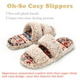 thumbnail image 6 of cosyone1997 Women's Fuzzy Open Toe Memory Foam Slippers Indoor Outdoor House Shoes, 6 of 9